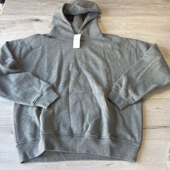 Abercrombie & Fitch Essential Oversized Popover Hoodie Grey size Small NWT in pg - Picture 8 of 9